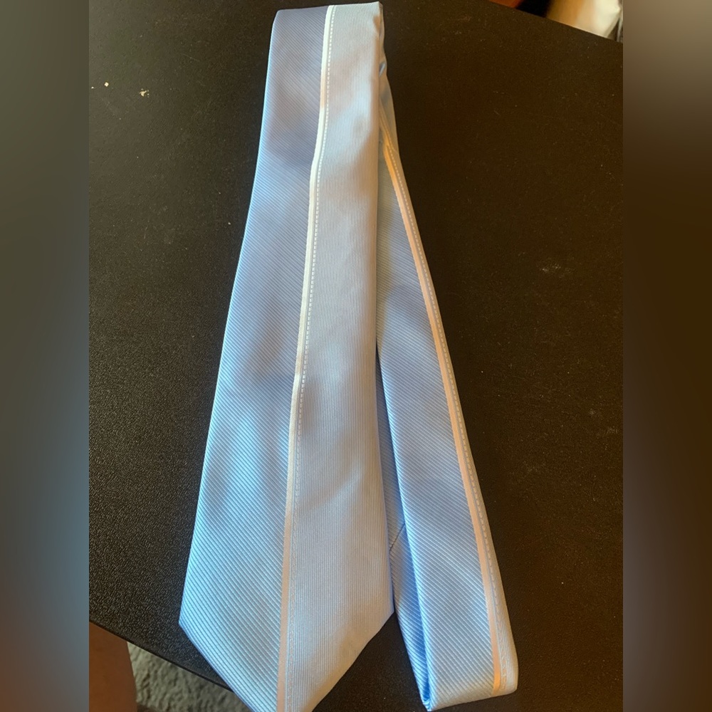 Two tone blue neck tie